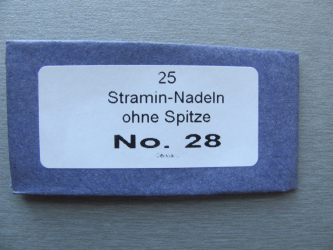 Straminnadeln 0,55x33mm ohne Spitze-stumpf mit Goldöhr