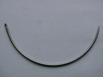 Garniernadel 1/2 gebogen 150mm lang